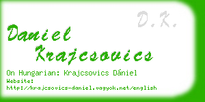 daniel krajcsovics business card