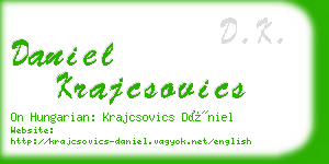 daniel krajcsovics business card